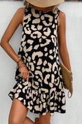 Ladies' Round Neck Strap Spliced Casual Dress