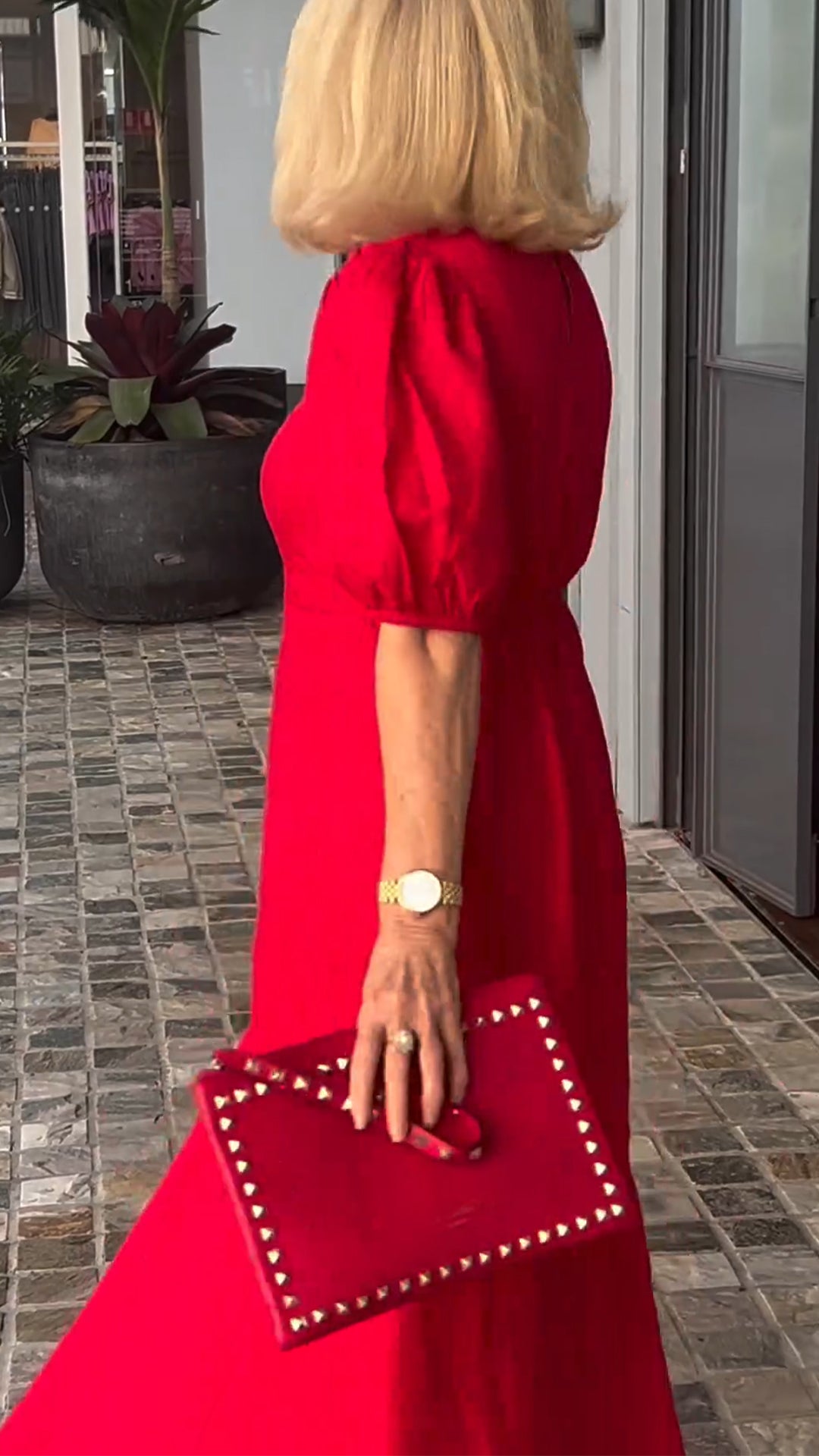 Ladies Round Neck Lantern Sleeve Loose Casual Dress