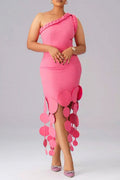 Women's Fashion Party Circle Fringe Trim Dress