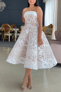 Women's Elegant A Line Hem Lace Bustier Dress