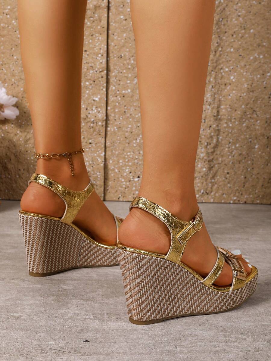 Trendy Women's Thick Sole High-Top Open Toe Sandals - Versatile Motorcycle Boots