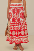 Women's Ocean Print Casual Skirt