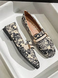 Chic Women's PU Leather Slip-On Loafers with Peas Toe for Spring and Fall Fashion