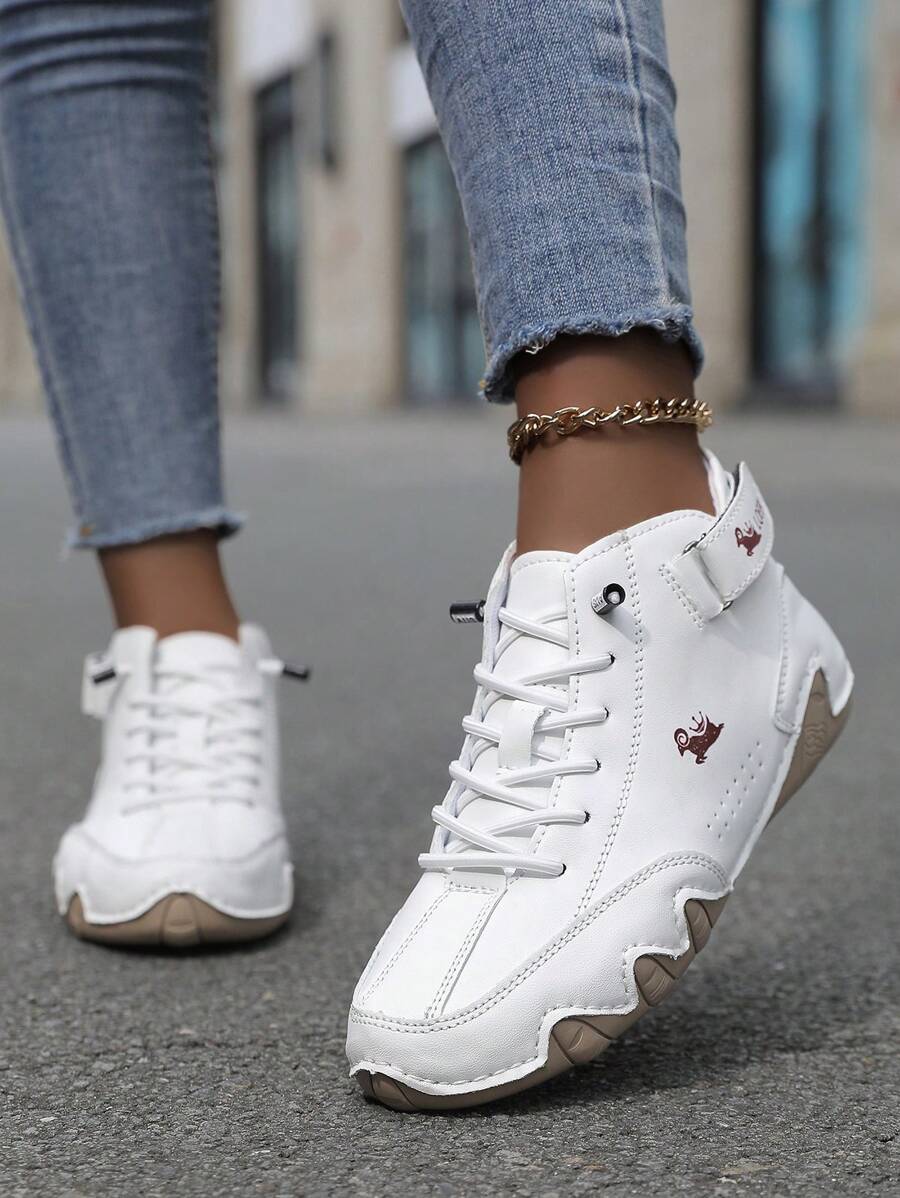Handmade Women’s Casual Sneakers - Fall-Winter Octopus Design Fitness & Cross-Training Shoes with Anti-Slip Outsole