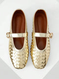Stylish and Comfortable Premium Hollow Woven Mary Jane Flats for Spring and Summer Fashion