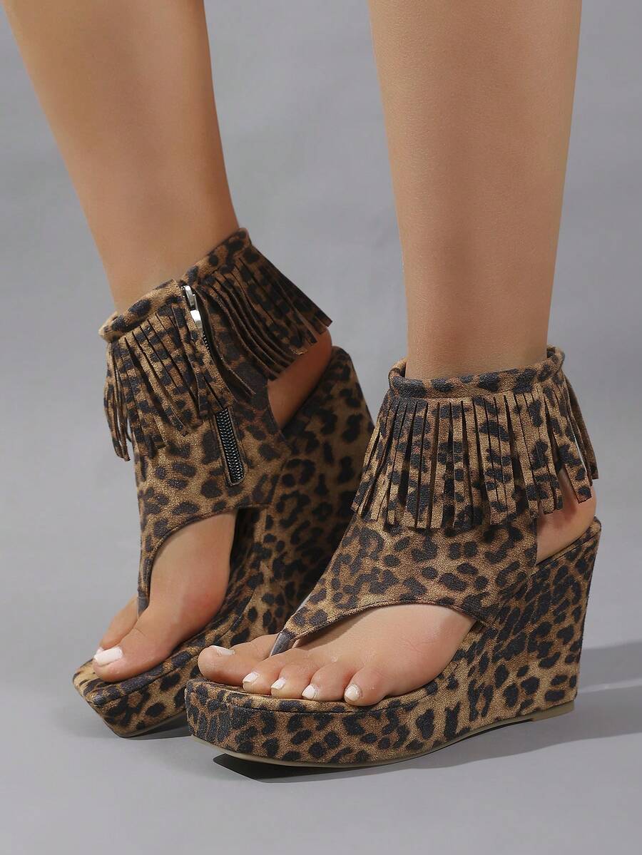 Trendy Women's Thick Sole High-Top Open Toe Sandals - Versatile Motorcycle Boots