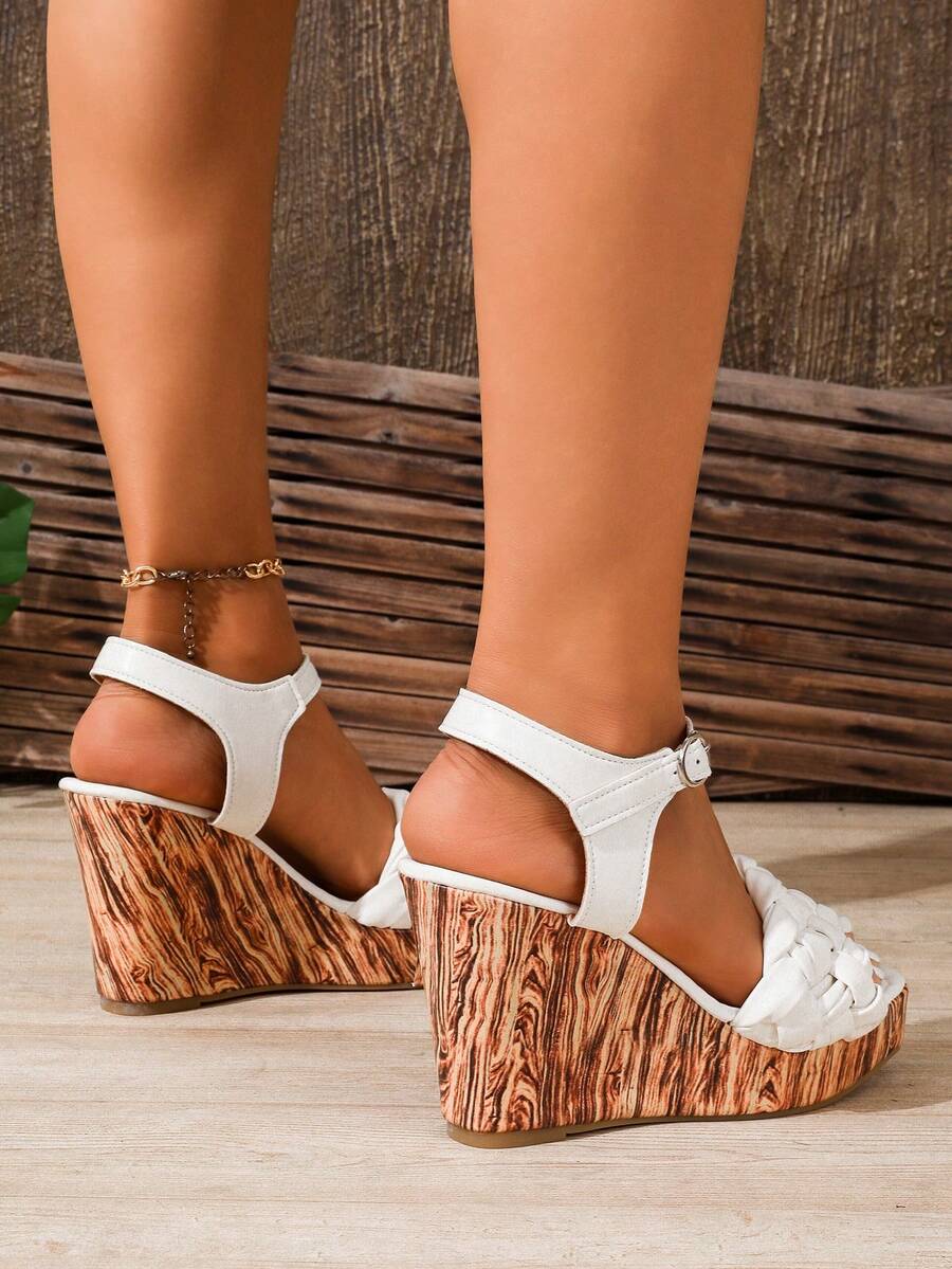 Trendy Women's Thick Sole High-Top Open Toe Sandals - Versatile Motorcycle Boots