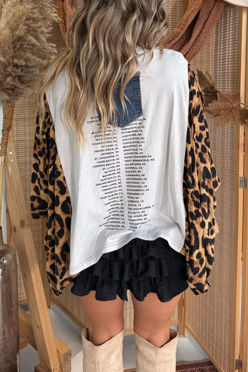 Parker McCollum Mix & Match Tee Taupe Cheetah