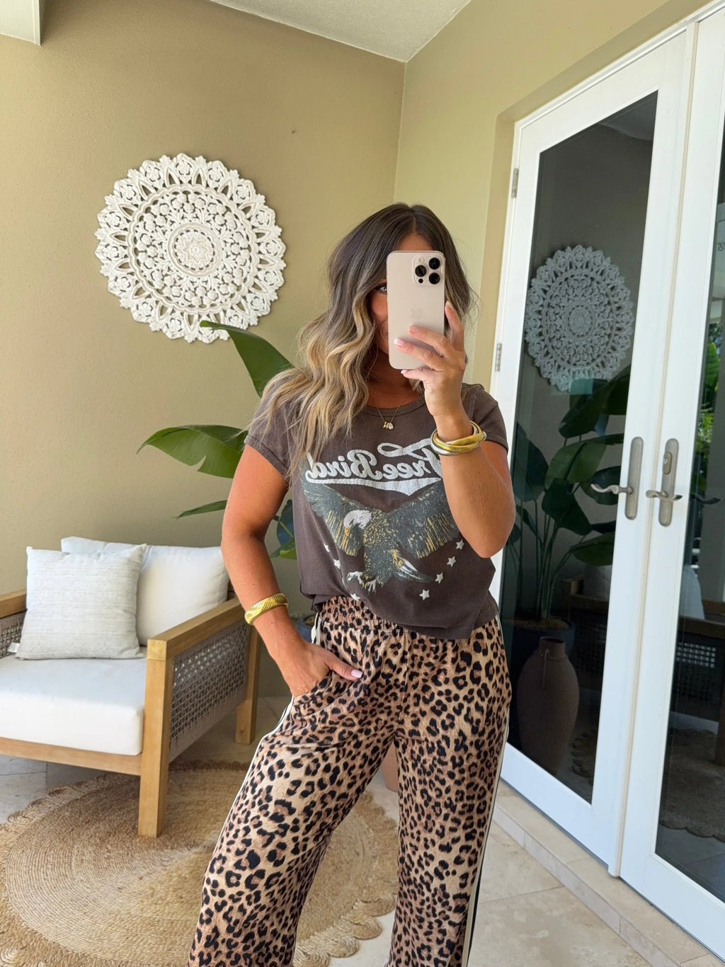 Free Bird Graphic Tee Espresso