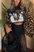 Tim McGraw Mix & Match Tee Black Cheetah
